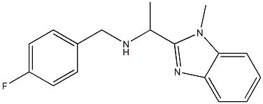 [(4-fluorophenyl)methyl][1-(1-methyl-1H-1,3-benzodiazol-2-yl)ethyl]amine Structure