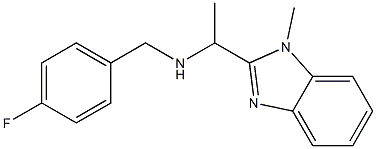 [(4-fluorophenyl)methyl][1-(1-methyl-1H-1,3-benzodiazol-2-yl)ethyl]amine,,结构式