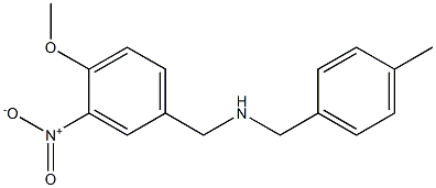 [(4-methoxy-3-nitrophenyl)methyl][(4-methylphenyl)methyl]amine Structure