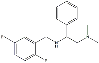 [(5-bromo-2-fluorophenyl)methyl][2-(dimethylamino)-1-phenylethyl]amine 化学構造式