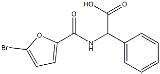 [(5-bromo-2-furoyl)amino](phenyl)acetic acid,,结构式