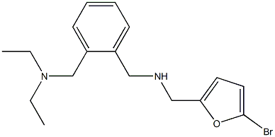 [(5-bromofuran-2-yl)methyl]({2-[(diethylamino)methyl]phenyl}methyl)amine,,结构式