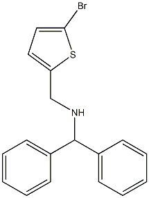 [(5-bromothiophen-2-yl)methyl](diphenylmethyl)amine 化学構造式