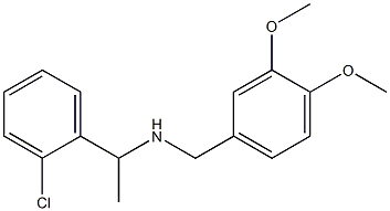 [1-(2-chlorophenyl)ethyl][(3,4-dimethoxyphenyl)methyl]amine 化学構造式