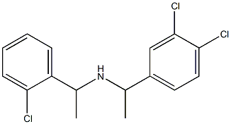 [1-(2-chlorophenyl)ethyl][1-(3,4-dichlorophenyl)ethyl]amine,,结构式