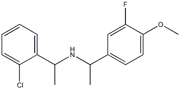 [1-(2-chlorophenyl)ethyl][1-(3-fluoro-4-methoxyphenyl)ethyl]amine,,结构式