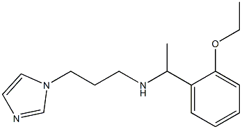 [1-(2-ethoxyphenyl)ethyl][3-(1H-imidazol-1-yl)propyl]amine 化学構造式