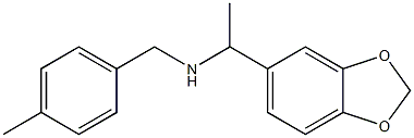 [1-(2H-1,3-benzodioxol-5-yl)ethyl][(4-methylphenyl)methyl]amine Structure