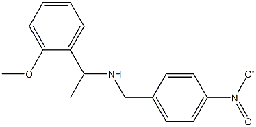 [1-(2-methoxyphenyl)ethyl][(4-nitrophenyl)methyl]amine 化学構造式