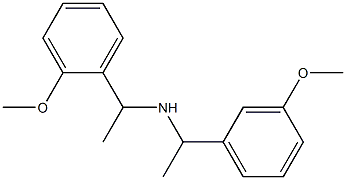 [1-(2-methoxyphenyl)ethyl][1-(3-methoxyphenyl)ethyl]amine 化学構造式