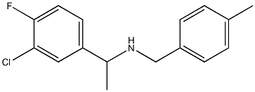 [1-(3-chloro-4-fluorophenyl)ethyl][(4-methylphenyl)methyl]amine,,结构式