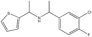 [1-(3-chloro-4-fluorophenyl)ethyl][1-(thiophen-2-yl)ethyl]amine 结构式