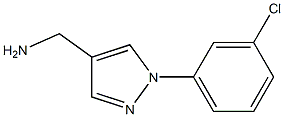 [1-(3-chlorophenyl)-1H-pyrazol-4-yl]methylamine 结构式