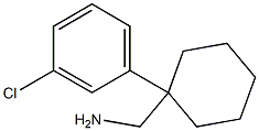 [1-(3-chlorophenyl)cyclohexyl]methanamine 结构式