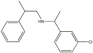 [1-(3-chlorophenyl)ethyl](2-phenylpropyl)amine 化学構造式