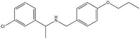 [1-(3-chlorophenyl)ethyl][(4-propoxyphenyl)methyl]amine Structure