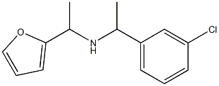 [1-(3-chlorophenyl)ethyl][1-(furan-2-yl)ethyl]amine,,结构式