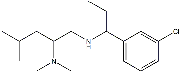 [1-(3-chlorophenyl)propyl][2-(dimethylamino)-4-methylpentyl]amine,,结构式