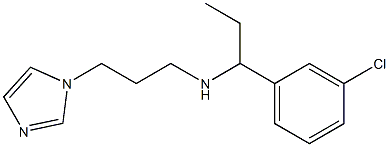 [1-(3-chlorophenyl)propyl][3-(1H-imidazol-1-yl)propyl]amine 结构式