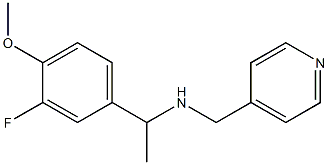 [1-(3-fluoro-4-methoxyphenyl)ethyl](pyridin-4-ylmethyl)amine,,结构式