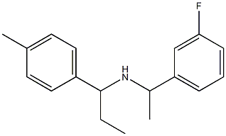 [1-(3-fluorophenyl)ethyl][1-(4-methylphenyl)propyl]amine Structure