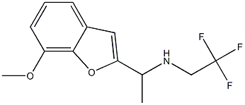 [1-(7-methoxy-1-benzofuran-2-yl)ethyl](2,2,2-trifluoroethyl)amine Structure