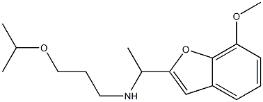 [1-(7-methoxy-1-benzofuran-2-yl)ethyl][3-(propan-2-yloxy)propyl]amine Struktur