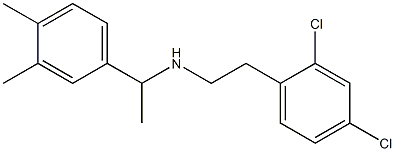 [2-(2,4-dichlorophenyl)ethyl][1-(3,4-dimethylphenyl)ethyl]amine 化学構造式