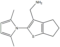 [2-(2,5-dimethyl-1H-pyrrol-1-yl)-5,6-dihydro-4H-cyclopenta[b]thien-3-yl]methylamine Struktur