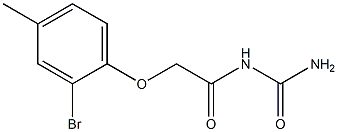 [2-(2-bromo-4-methylphenoxy)acetyl]urea,,结构式