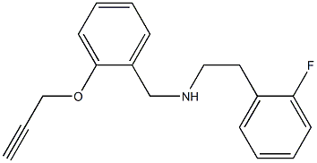 [2-(2-fluorophenyl)ethyl]({[2-(prop-2-yn-1-yloxy)phenyl]methyl})amine 结构式