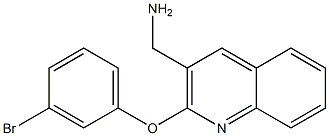 [2-(3-bromophenoxy)quinolin-3-yl]methanamine,,结构式