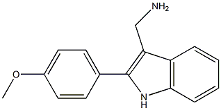 [2-(4-methoxyphenyl)-1H-indol-3-yl]methanamine 结构式