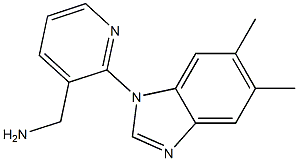 [2-(5,6-dimethyl-1H-1,3-benzodiazol-1-yl)pyridin-3-yl]methanamine Structure