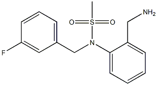[2-(aminomethyl)phenyl]-N-[(3-fluorophenyl)methyl]methanesulfonamide