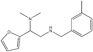 [2-(dimethylamino)-2-(furan-2-yl)ethyl][(3-methylphenyl)methyl]amine 结构式