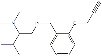 [2-(dimethylamino)-3-methylbutyl]({[2-(prop-2-yn-1-yloxy)phenyl]methyl})amine Struktur