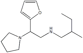 [2-(furan-2-yl)-2-(pyrrolidin-1-yl)ethyl](2-methylbutyl)amine,,结构式