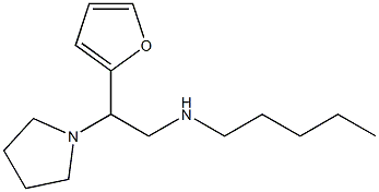 [2-(furan-2-yl)-2-(pyrrolidin-1-yl)ethyl](pentyl)amine,,结构式