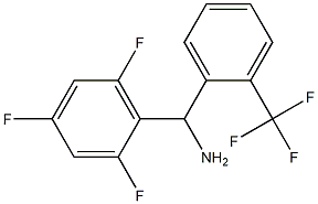 [2-(trifluoromethyl)phenyl](2,4,6-trifluorophenyl)methanamine Structure