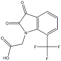 [2,3-dioxo-7-(trifluoromethyl)-2,3-dihydro-1H-indol-1-yl]acetic acid Struktur