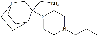 [3-(4-propylpiperazin-1-yl)-1-azabicyclo[2.2.2]octan-3-yl]methanamine Struktur