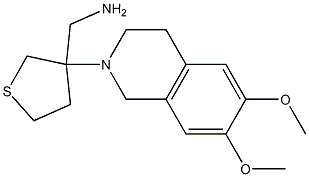 [3-(6,7-dimethoxy-1,2,3,4-tetrahydroisoquinolin-2-yl)thiolan-3-yl]methanamine