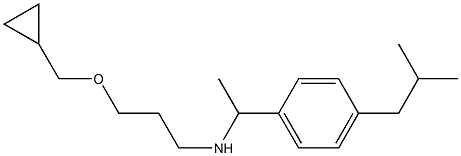 [3-(cyclopropylmethoxy)propyl]({1-[4-(2-methylpropyl)phenyl]ethyl})amine,,结构式