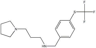 [3-(pyrrolidin-1-yl)propyl]({4-[(trifluoromethyl)sulfanyl]phenyl}methyl)amine