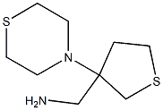 [3-(thiomorpholin-4-yl)thiolan-3-yl]methanamine Struktur