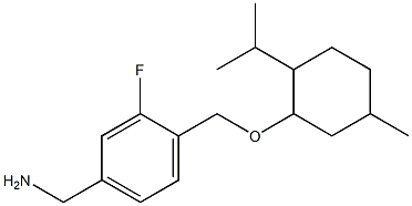 [3-fluoro-4-({[5-methyl-2-(propan-2-yl)cyclohexyl]oxy}methyl)phenyl]methanamine,,结构式