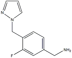 [3-fluoro-4-(1H-pyrazol-1-ylmethyl)phenyl]methanamine Structure