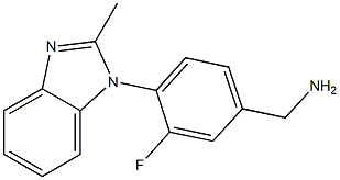 [3-fluoro-4-(2-methyl-1H-1,3-benzodiazol-1-yl)phenyl]methanamine Struktur