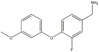 [3-fluoro-4-(3-methoxyphenoxy)phenyl]methanamine Struktur